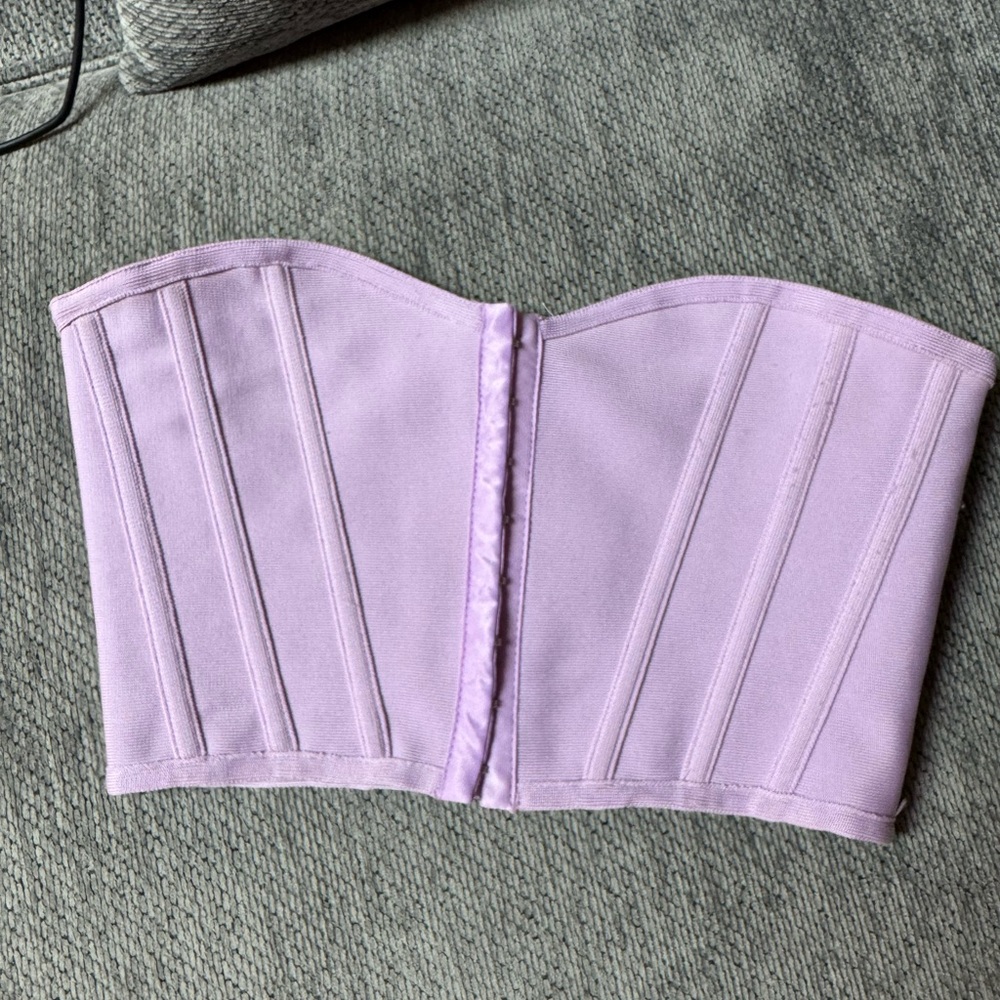 Lavender Strapless Corset Top